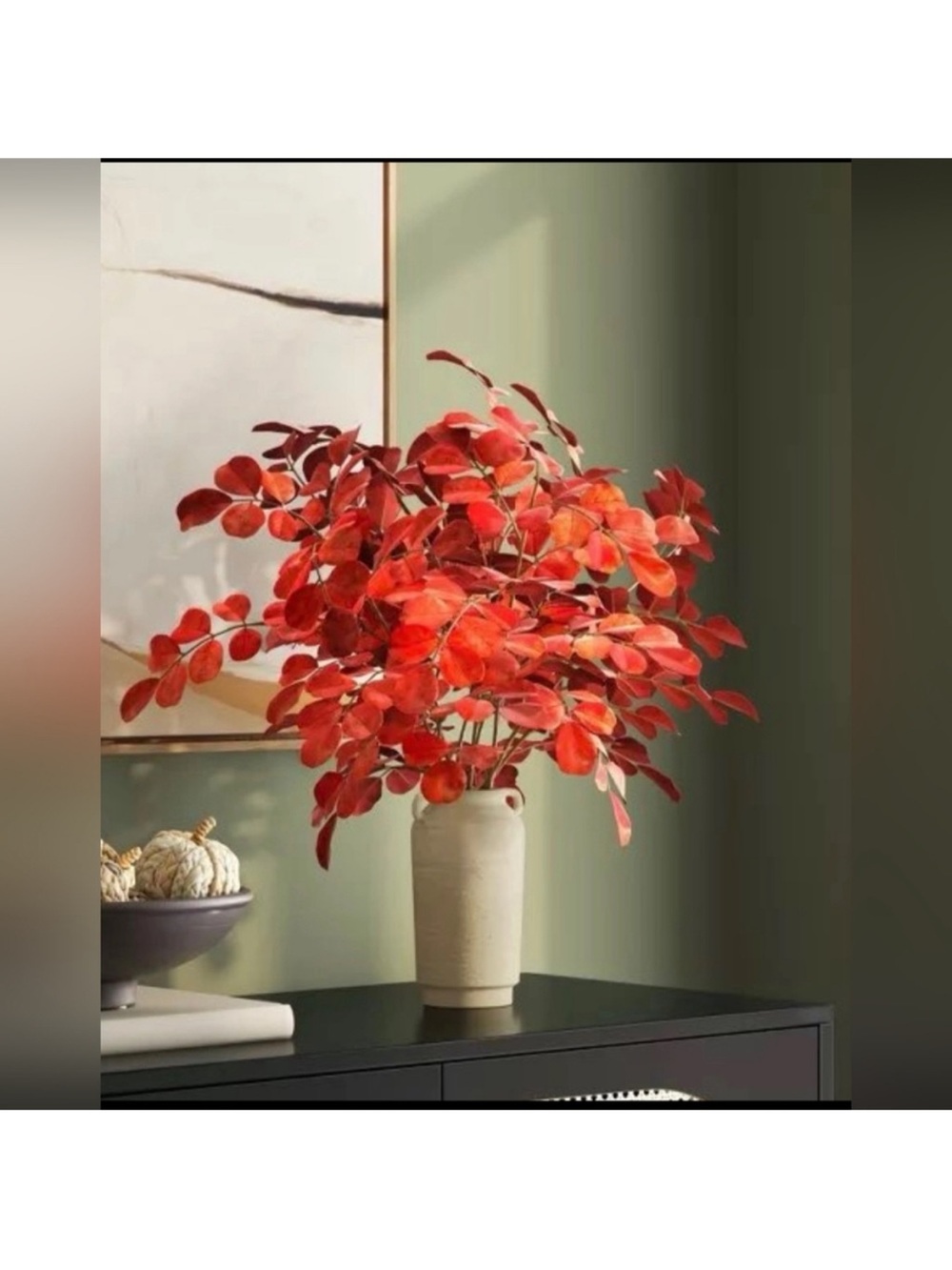 Threshold Red Faux Eucalyptus Arrangement